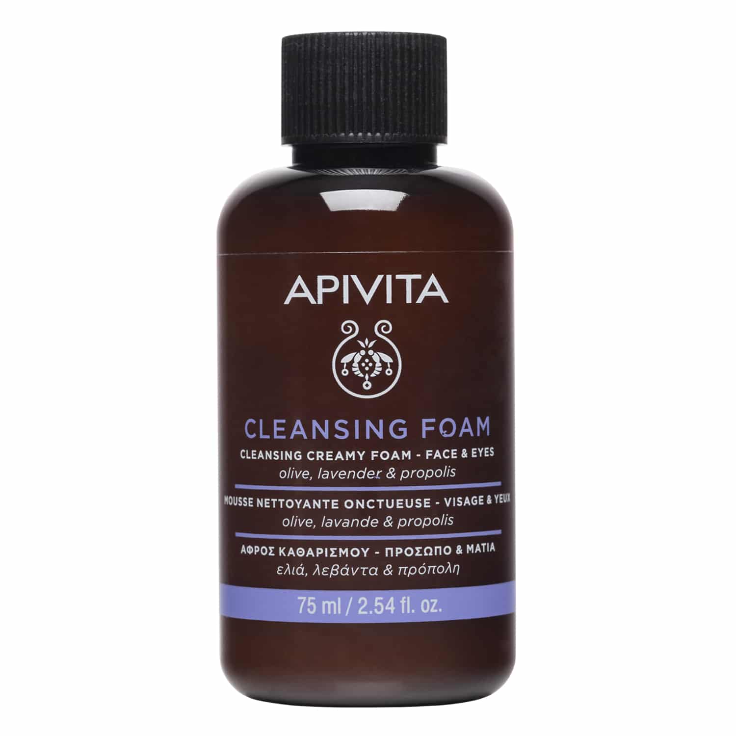 APIVITA - CLEANSING Κρεμώδης Αφρός Καθαρισμού με ελιά & λεβάντα - 75ml